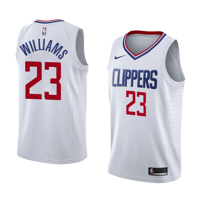  NBA Los Angeles Clippers #23 Lou Williams Jersey 2017 18 New Season White Jersey