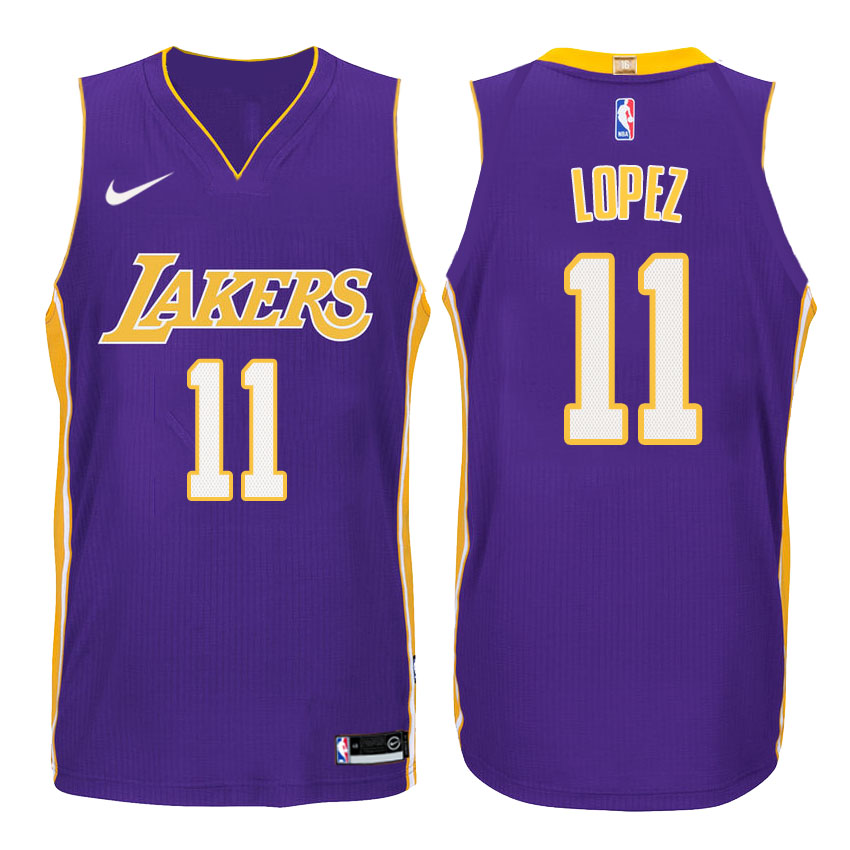  NBA Los Angeles Lakers #11 Brook Lopez Jersey 2017 18 New Season Purple Jersey