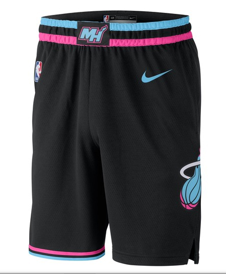  NBA Miami Heat 2018 19 New Season City Edition Black shorts