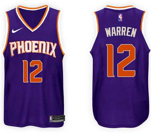  NBA Phoenix Suns #12 T.J. Warren Jersey 2017 18 New Season Purple Jersey