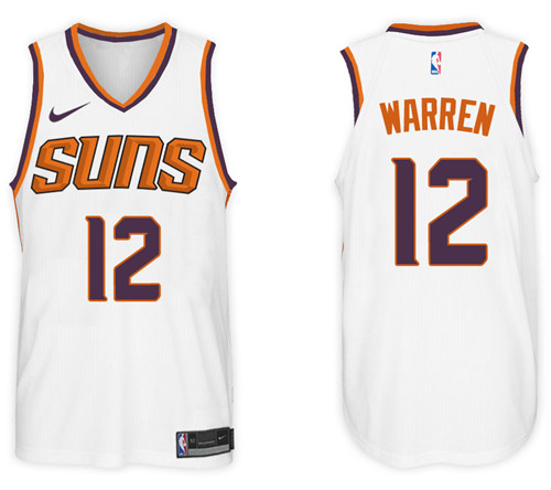  NBA Phoenix Suns #12 T.J. Warren Jersey 2017 18 New Season White Jersey