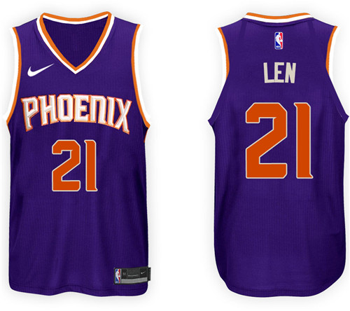  NBA Phoenix Suns #21 Alex Len Jersey 2017 18 New Season Purple Jersey