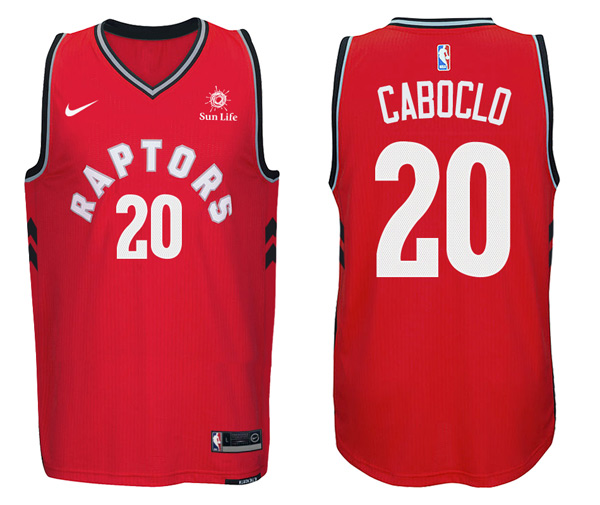  NBA Toronto Raptors #20 Bruno Caboclo Jersey 2017 18 New Season Red Jersey