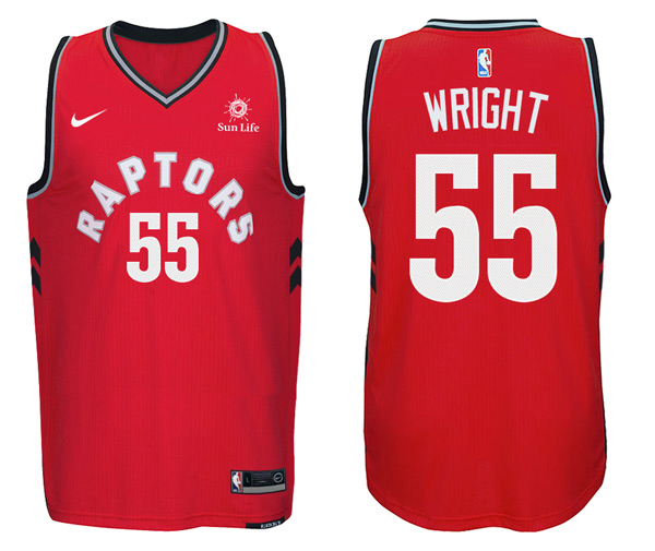  NBA Toronto Raptors #55 Delon Wright Jersey 2017 18 New Season Red Jersey