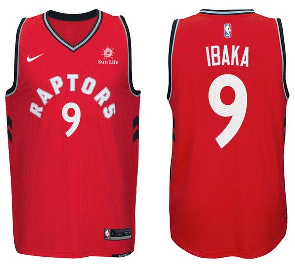  NBA Toronto Raptors #9 Serge Ibaka Jersey 2017 18 New Season Red Jersey