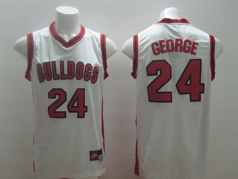  NCAA Fresno State Bulldogs 24 Paul George White Basketball Jersey