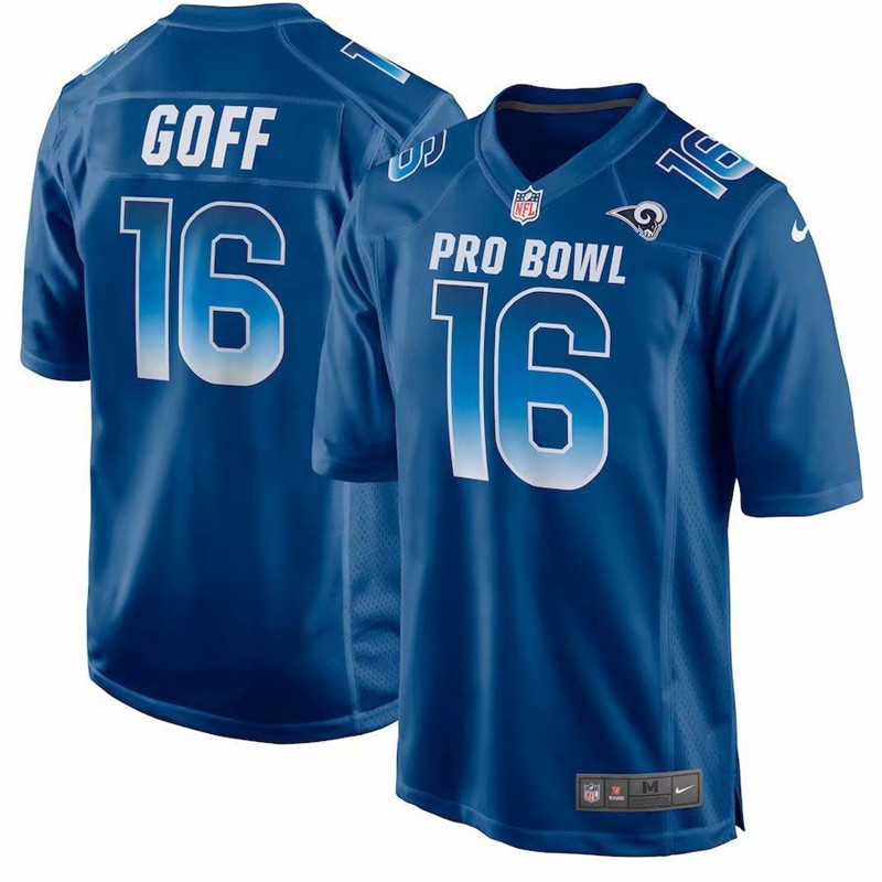  NFC Rams 16 Jared Goff Royal 2019 Game Jersey