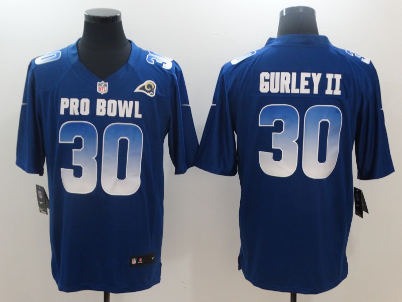  NFC Rams 30 Todd Gurley II Royal 2018 Pro Bowl Game Jersey