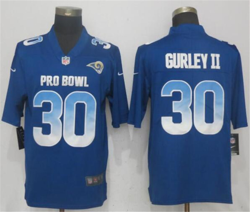  NFC Rams 30 Todd Gurley II Royal 2019 Pro Bowl Limited Jersey