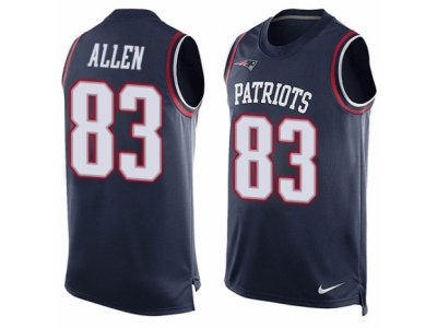  New England Patriots 83 Dwayne Allen Limited Navy Blue Player Name Number Tank Top NFL Jersey