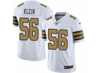  New Orleans Saints 56 A J Klein Elite White Rush NFL Jersey