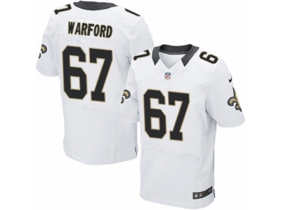  New Orleans Saints 67 Larry Warford Elite White NFL Jersey