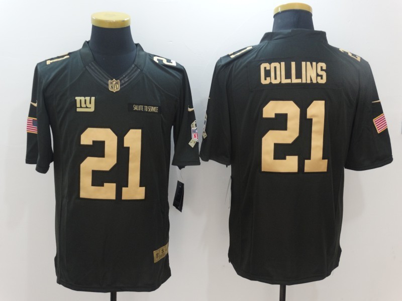  New York Giants 21 Landon Collins Limited Black Gold Salute to Service NFL Jersey