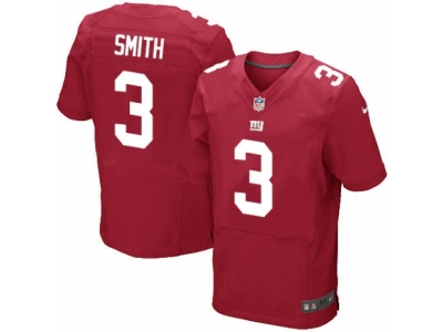  New York Giants 3 Geno Smith Elite Red Alternate NFL Jersey