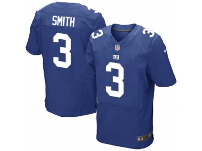  New York Giants 3 Geno Smith Elite Royal Blue Team Color NFL Jersey