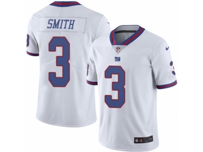  New York Giants 3 Geno Smith Elite White Rush NFL Jersey