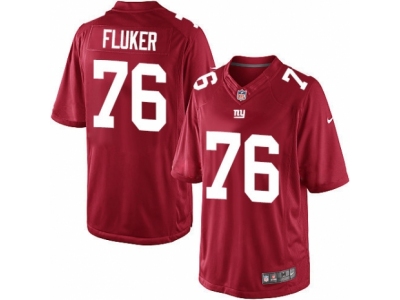  New York Giants 76 D J Fluker Limited Red Alternate NFL Jersey