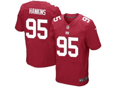  New York Giants 95 Johnathan Hankins Elite Red Jersey