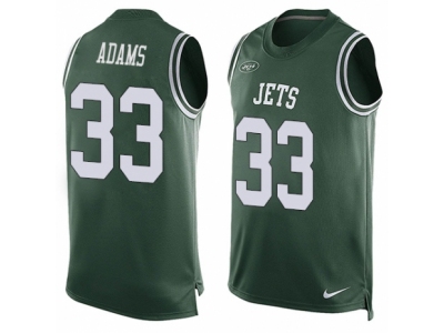  New York Jets 33 Jamal Adams Limited Green Player Name Number Tank Top NFL Jersey