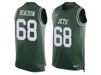  New York Jets 68 Kelvin Beachum Limited Green Player Name Number Tank Top NFL Jersey