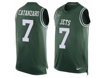 New York Jets 7 Chandler Catanzaro Limited Green Player Name Number Tank Top NFL Jersey