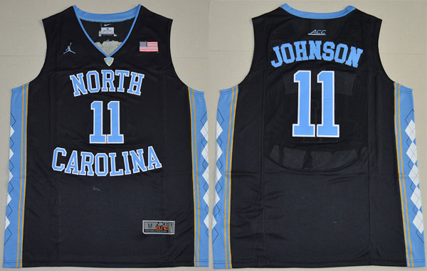  North Carolina 11 Brice Johnson black jersey