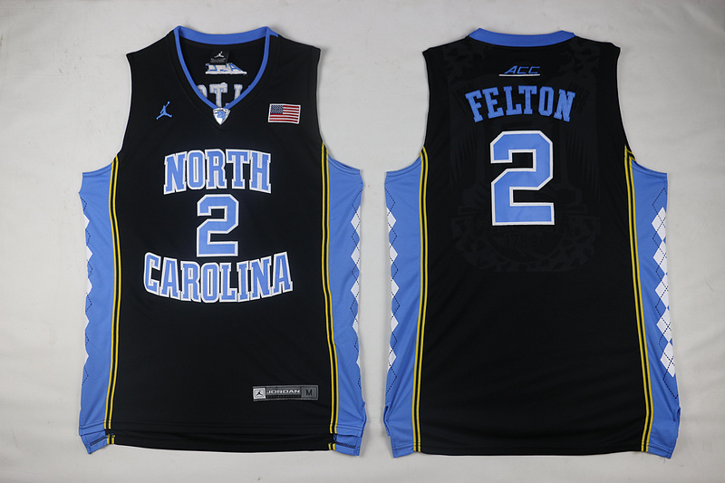  North Carolina 2 Raymond Felton Black jersey