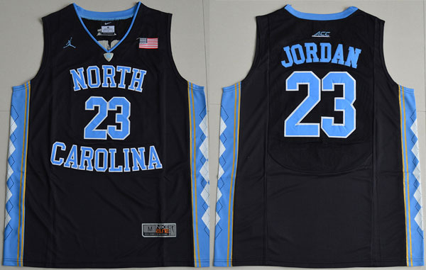 North Carolina 23 Michael jordan black jersey