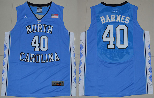  North Carolina 40 Harrison Barnes Blue jersey