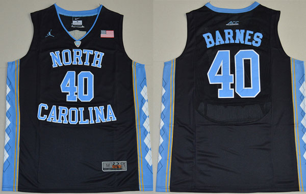  North Carolina 40 Harrison Barnes black jersey