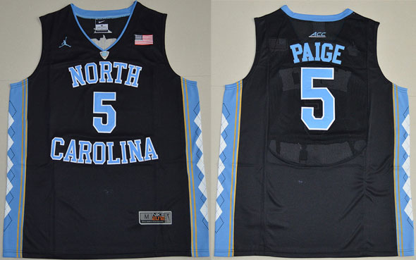  North Carolina 5 Marcus Paige black jersey