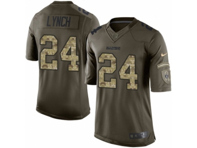  Oakland Raiders 24 Marshawn Lynch Limited Green Salute to Service NFL Jersey