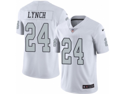  Oakland Raiders 24 Marshawn Lynch Limited White Rush NFL Jersey