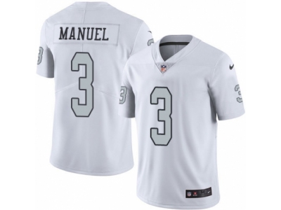  Oakland Raiders 3 E J Manuel Limited White Rush NFL Jersey