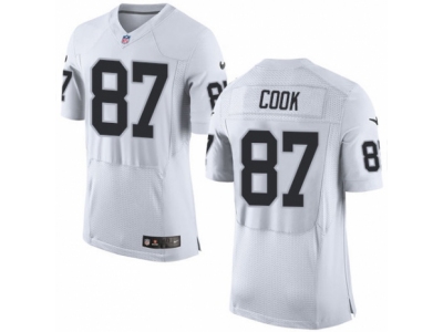  Oakland Raiders 87 Jared Cook Elite White NFL Jersey