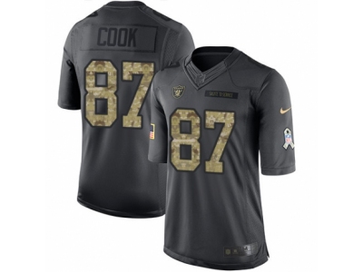  Oakland Raiders 87 Jared Cook Limited Black 2016 Salute to Service NFL Jersey