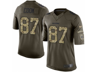  Oakland Raiders 87 Jared Cook Limited Green Salute to Service NFL Jersey