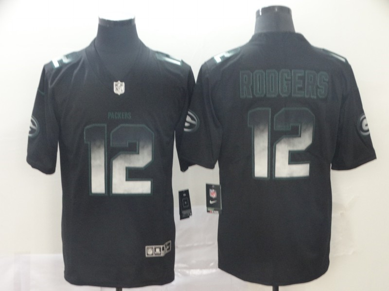 Nike Packers 12 Aaron Rodgers Black Arch Smoke Vapor Untouchable Limited Jersey