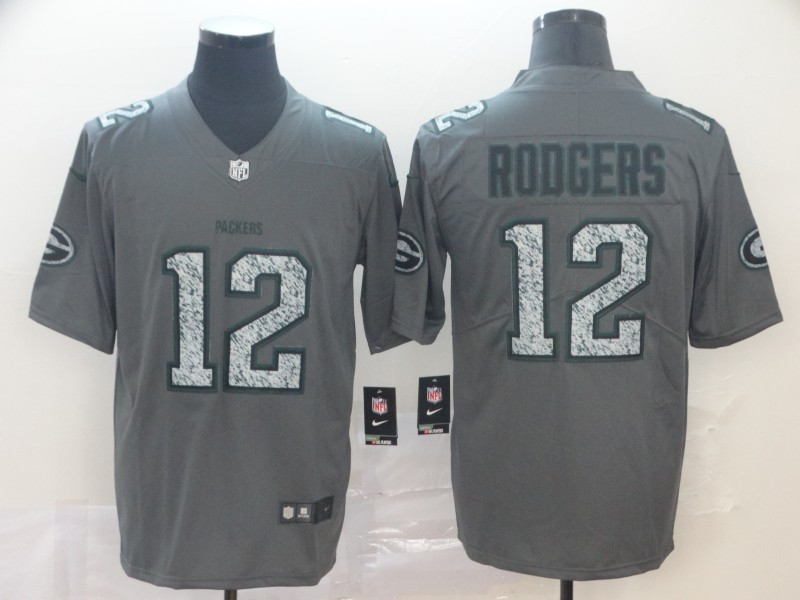 Nike Packers 12 Aaron Rodgers Gray Camo Vapor Untouchable Limited Jersey