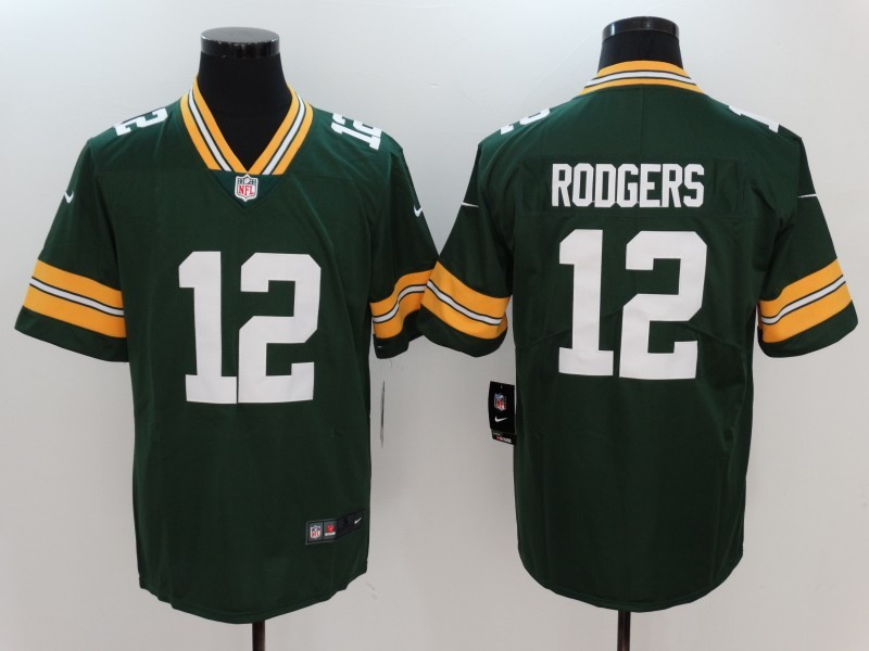  Packers 12 Aaron Rodgers Green Vapor Untouchable Player Limited Jersey