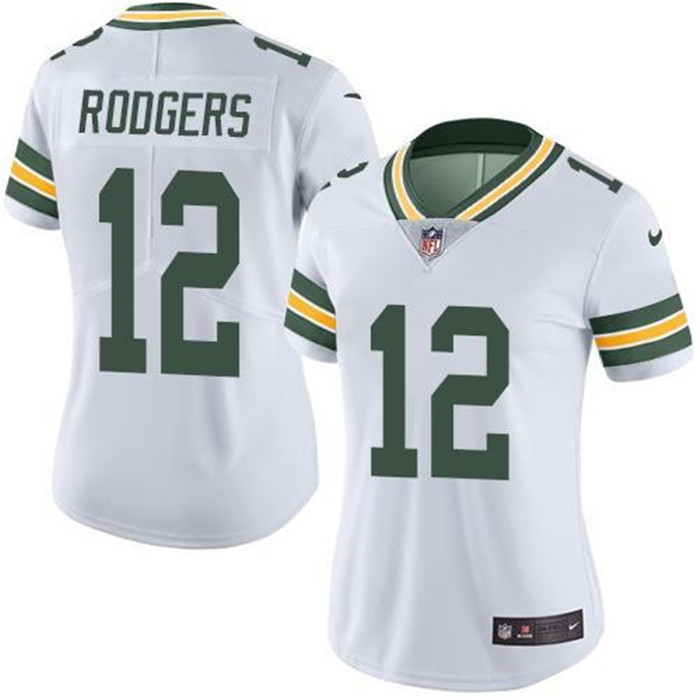  Packers 12 Aaron Rodgers White Women Vapor Untouchable Limited Jersey