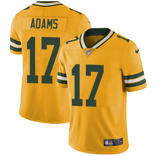  Packers 17 Davante Adams Yellow Vapor Untouchable Player Limited Jersey