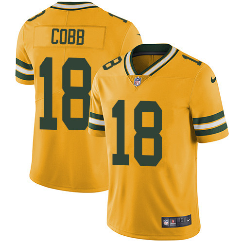  Packers 18 Randall Cobb Yellow Vapor Untouchable Player Limited Jersey