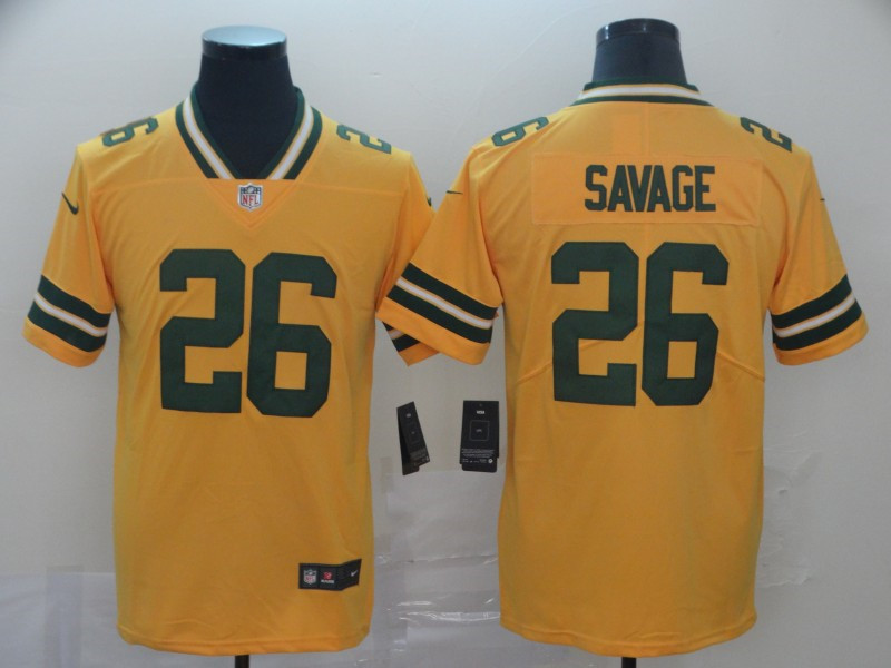 Nike Packers 26 Darnell Savage Jr. Gold Inverted Legend Limited Jersey