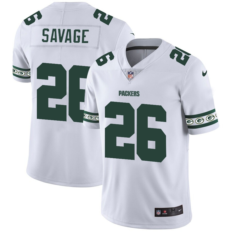Nike Packers 26 Darnell Savage Jr. White Team Logos Fashion Vapor Limited Jersey