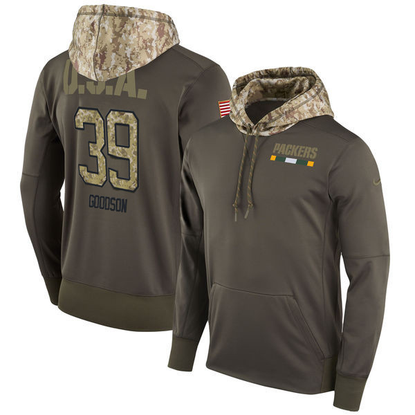  Packers 39 Demetri Goodson Olive Salute To Service Pullover Hoodie