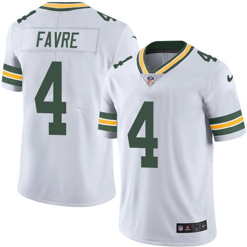  Packers 4 Brett Favre White Vapor Untouchable Player Limited Jersey