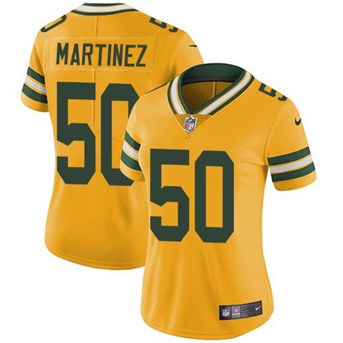  Packers 50 Blake Martinez Yellow Women Vapor Untouchable Limited Jersey