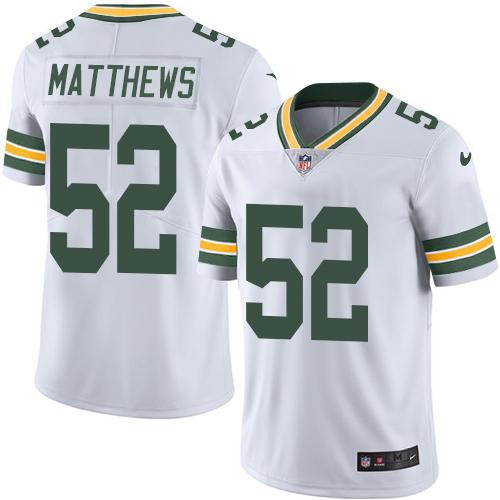  Packers 52 Clay Matthews White Vapor Untouchable Player Limited Jersey