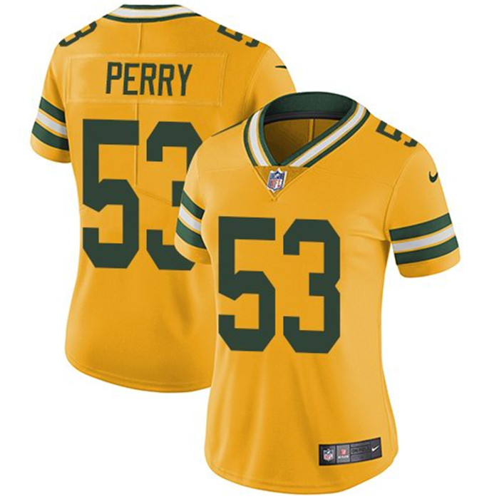  Packers 53 Nick Perry Yellow Women Vapor Untouchable Limited Jersey